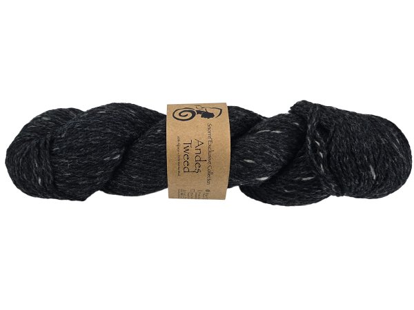 ANDES TWEED włóczka 203 MIX CZARNYViking Garn 50g 100m mix wełny alpaka i merino hurtownia włóczek GOLD-POL Warszawa