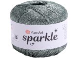 SPARKLE 1357 STALOWY SREBRNY CIEMNY 25g 160m YARNART sznurek brokatowy 2mm