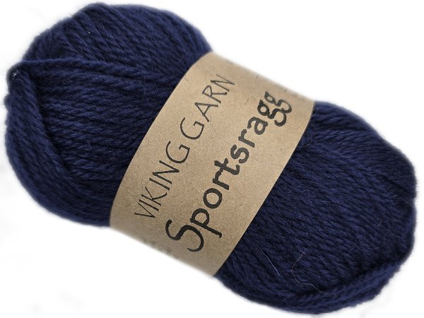 SPORTSRAGG włóczka 526 GRANATOWA Viking Garn 50g 100m mix wełny sport czapki kominy sklep z włóczkami Warszawa