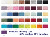 BAMBINO włóczka 461 BORDOWA Viking Garn 50g 176m bambusowa cienka śliska z połyskiem tylko w Goldpol