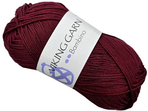 BAMBINO włóczka 461 BORDOWA Viking Garn 50g 176m bambusowa cienka śliska z połyskiem tylko w Goldpol