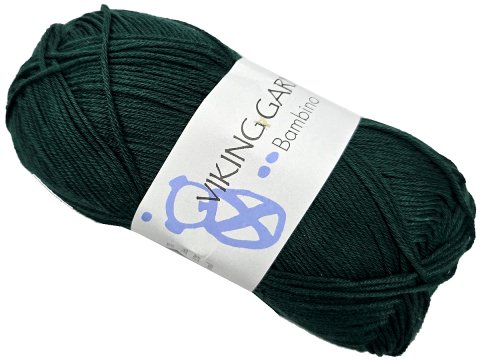 BAMBINO włóczka 433 ZIELONA BUTELKA Viking Garn 50g 176m bambusowa cienka śliska z połyskiem tylko w Goldpol