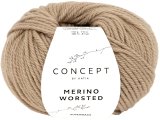 MERINO WORSTED 12 BEŻ BEŻOWA włóczka Katia 50g 80m 100% merino superwash