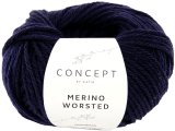 MERINO WORSTED 5 GRANATOWA włóczka Katia 50g 80m 100% merino superwash