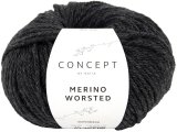 MERINO WORSTED 14 CIEMNY SZARY włóczka Katia 50g 80m 100% merino superwash