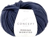 MERINO WORSTED 25 NIEBIESKI JEANS włóczka Katia 50g 80m 100% merino superwash