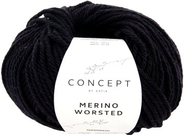 MERINO WORSTED 2 CZARNY...