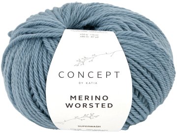 MERINO WORSTED 24 NIEBIESKI...