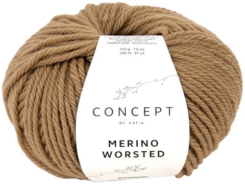 MERINO WORSTED 11 BEŻOWA włóczka Katia 50g 80m 100% merino superwash