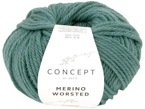 MERINO WORSTED 27 TURKUSOWA włóczka Katia 50g 80m 100% merino superwash