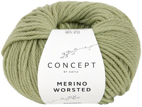 MERINO WORSTED 20 ZIELONA włóczka Katia 50g 80m 100% merino superwash