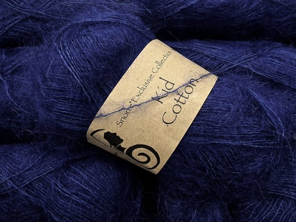 KID COTTON włóczka 727 GRANATOWA Viking Garn 25g 200m mix moheru i bawełny