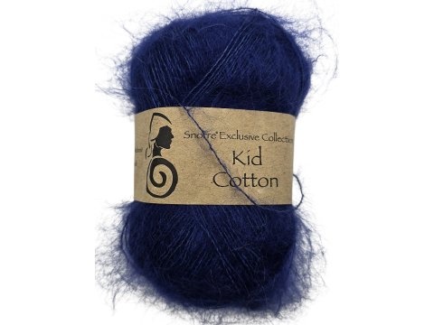 KID COTTON włóczka 727 GRANATOWA Viking Garn 25g 200m mix moheru i bawełny