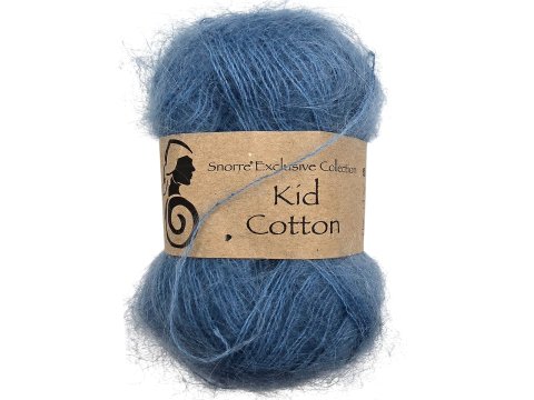 KID COTTON włóczka 723 NIEBIESKA Viking Garn 25g 200m mix moheru i bawełny