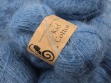 KID COTTON włóczka 723 NIEBIESKA Viking Garn 25g 200m mix moheru i bawełny