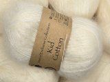 KID COTTON włóczka 700 OFF WHITE MLECZNA BIEL Viking Garn 25g 200m mix moheru i bawełny