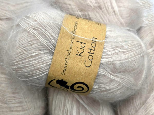KID COTTON włóczka 704 BEŻ PERŁOWY Viking Garn 25g 200m mix moheru i bawełny