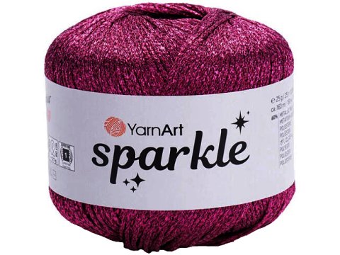 SPARKLE 1338 RÓŻ 25g 160m YARNART sznurek brokatowy 2mm