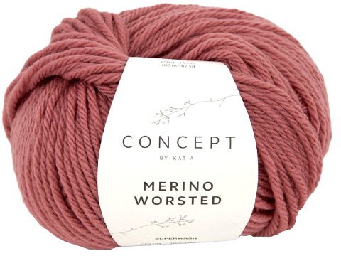 MERINO WORSTED 29 RÓŻOWA włóczka Katia 50g 80m 100% merino superwash