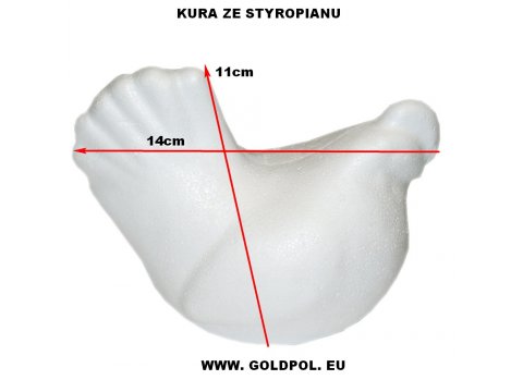 Kura styropianowa 140/80/110mm cena za 1 sztukę do ozdabiania cekinami lub decoupage