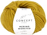 MERINO WORSTED 19 MUSZTARDA włóczka Katia 50g 80m 100% merino superwash