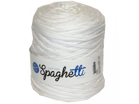 Spaghetti cotton BIAŁY cena za 1 sztukę około 120m włóczka z recyklingu t-shirt nici bawełna sklep z włóczkami Warszawa