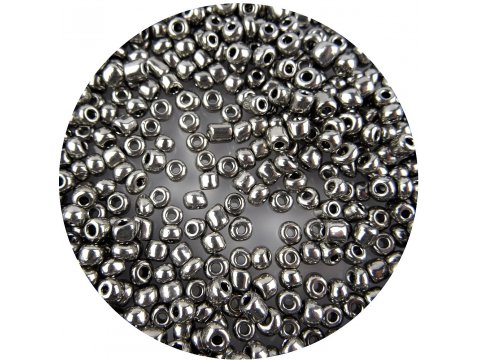 4mm 18179 Korale szklane HEMATYT  100g luzem do przyszycia około 1200sztuk