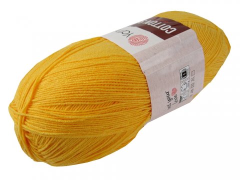 COTTON SOFT 35 ŻÓŁTY 100g 600m YarnArt cieńka bawełna