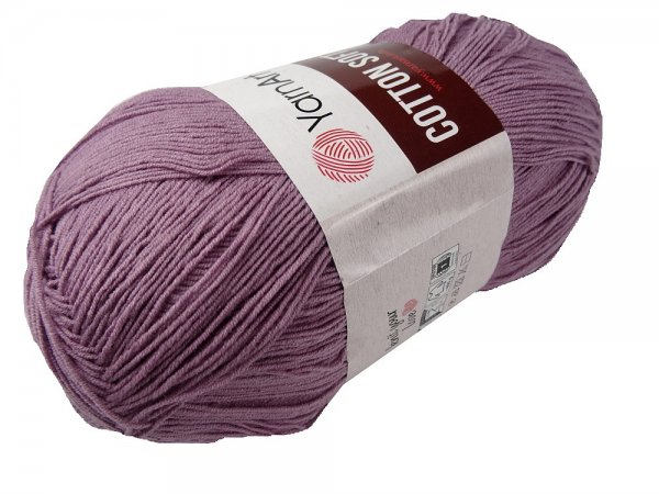 COTTON SOFT 65 WRZOS FIOLET 100g 600m YarnArt cieńka bawełna