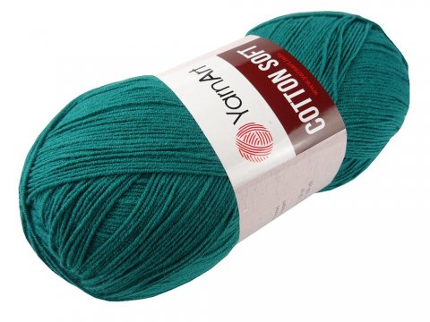 COTTON SOFT 63 MORSKI 100g 600m YarnArt cieńka bawełna