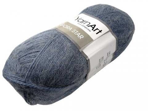 ANGORA STAR 3864 NIEBIESKI/SZARY włóczka YarnArt 100g 500m cieniutka na szale