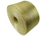 50mm wstążka ZŁOTA brokatowa HURT 10 rolek po 27,4m tasiemka metalik z pięknym połyskiem polskiego złota