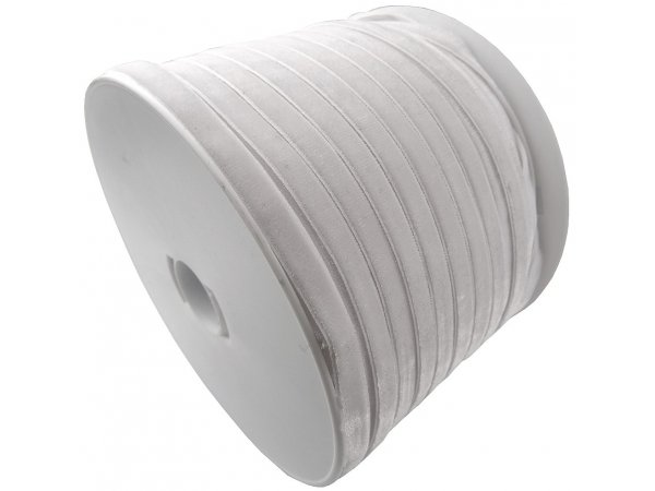 9mm Aksamitka elastyczna cena za HURT rolka 100m tasiemka BIAŁY OPTIC 201 francuska welur