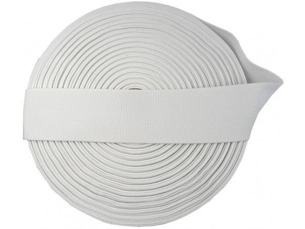 Guma 50mm 5cm tkana REZ00 BIAŁY HURT cena za 25m czeski produkt gumka krawiecka odzieżowa PEGA