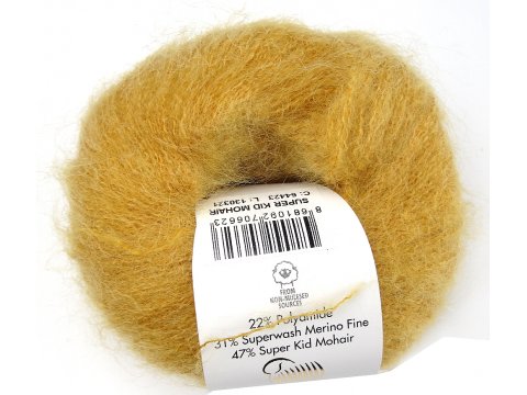 SUPER KID MOHAIR włóczka Gazzal 23 CAMEL cena za 25g 237m moher na szale estońskie hurtownia włóczek