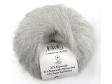 SUPER KID MOHAIR włóczka Gazzal 35 SZARY cena za 25g 237m moher na szale estońskie hurtownia włóczek Warszawa