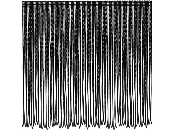 Frędzle 20cm wiskozowe CZARNE taneczne HURT 10m sklep pasmanteria Warszawa