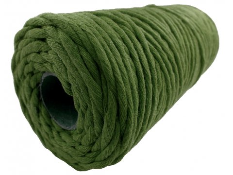 Sznurek bawełniany 3mm 12 AVOCADO ZIELONY 1PLY 100m  skręcany sklep ze sznurkami Warszaw