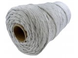 Sznurek bawełniany 3mm 6 LIGHT GREY JASNY SZARY 1PLY 100m  skręcany sklep ze sznurkami Warszaw