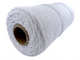 Sznurek bawełniany 3mm 1 WHITE BIAŁY 1PLY 100m  skręcany sklep ze sznurkami Warszaw