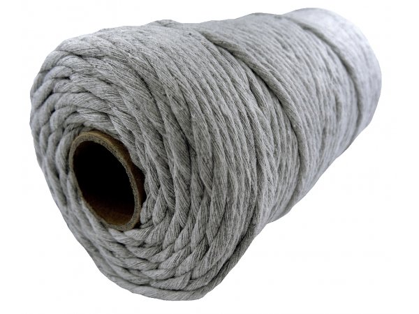 Sznurek bawełniany 3mm 3PLY 100m 7 MEDIUM GREY  potrójnie skręcany sklep ze sznurkami Warszawa