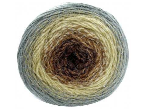 FLOWERS ALPACA 416 SZARY-NIEBIESKI/CAMEL/BRĄZ 20% Alpaki 80% akrylu YarnArt 250g 940m grubsza włóczka