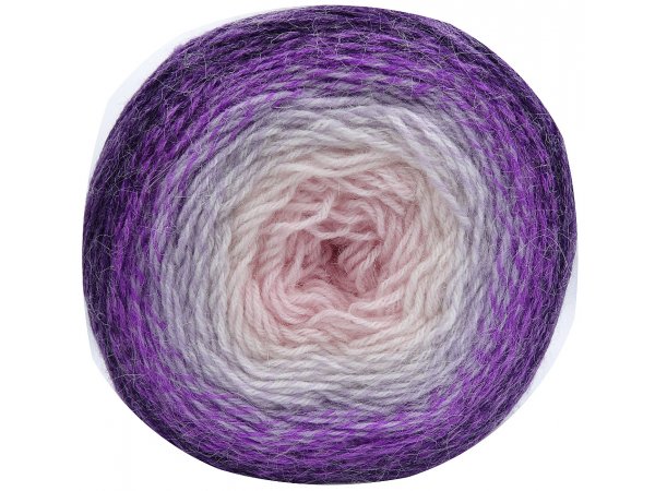 FLOWERS ALPACA 427 FIOLET CIEMNY/FIOLET JASNY/JASNY RÓŻ 20% Alpaki 80% akrylu YarnArt 250g 940m grubsza włóczka