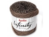 INFINITY 105 BRĄZOWY/CZARNY włóczka 100% merino 100g 310m KATIA włóczki cienkie ombre cieniowane na chusty