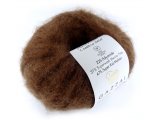 NEW SUPER KID MOHAIR włóczka Gazzal 00 BRĄZOWY cena za 25g 237m moher na szale estońskie