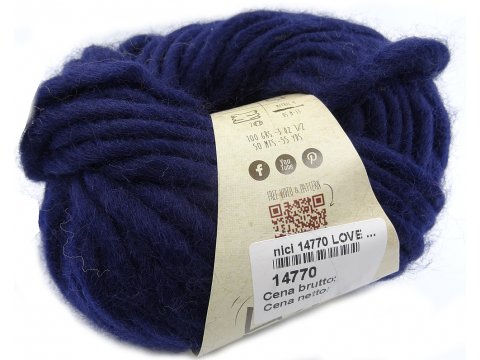 LOVE WOOL 121 GRANATOWY włóczka KATIA 100g 50m włóczki hiszpańskie wełna 100% czesankowa alpaka sklep z włóczkami Kati